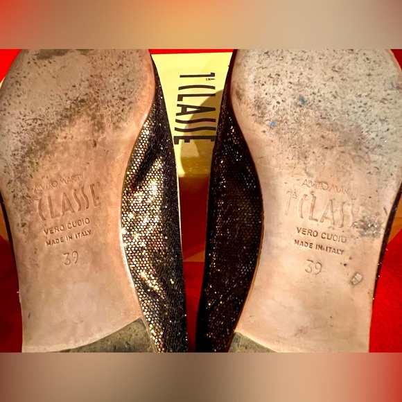 Alviero Martini Vine Leather Bronze Pump - Picture 7 of 8